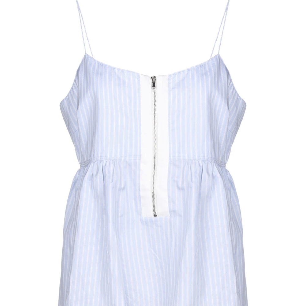ELIZABETH AND JAMES Top Blouse Size - L Striped Zipped Front